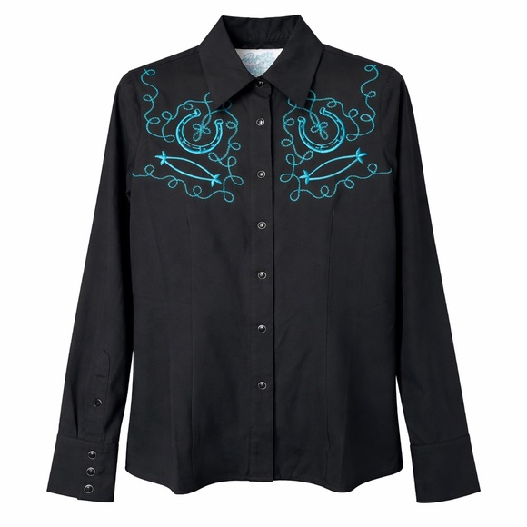 Roper Womens Western Shirt ~ Turquoise Horseshoe New with Tags